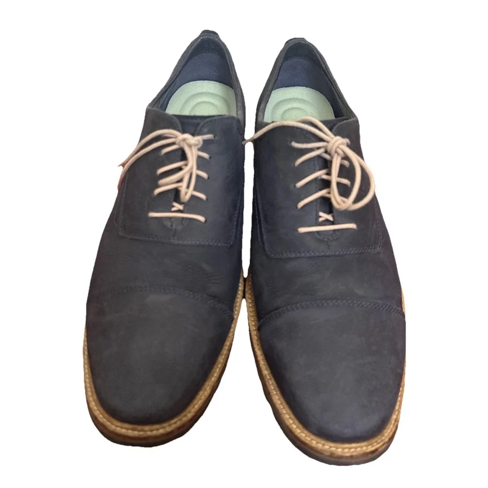 Cole Haan Grand‎ 360 WingTip Leather Navy Blue Dress Shoes Men's Size 11
